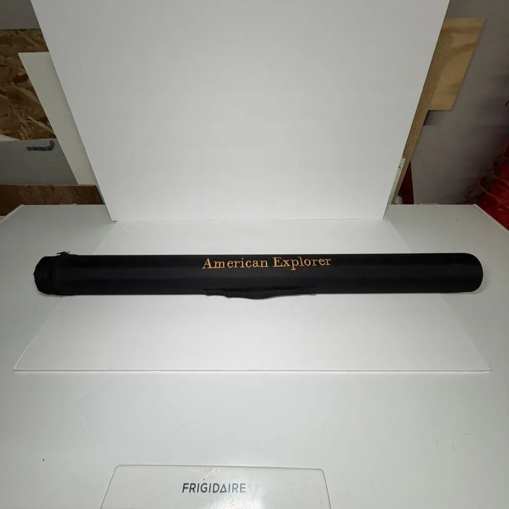 American Explorer Fly Fishing Rod Case Black Used Zipper Top Outdoors Exploring - Picture 1 of 12